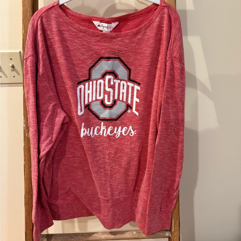 Flying Colors Ohio State Buckeyes Crew Long Sleeve Shirt.